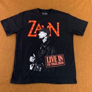 Zayn Malik Adult Size XL Black Red Live In Las Vegas 2026 Graphic T-Shirt